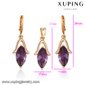 60924 Xuping princess accessories women jewelry noble promotional single oval gemstone gold two pieces set